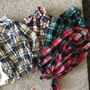 4 flannel boys shirts